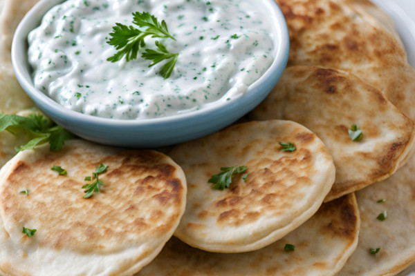 Blinis gourmands et sauce Tzatziki